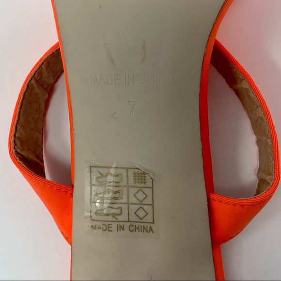 Nasty Gal Bright Orange High Heel Sandals - Picture 9 of 16